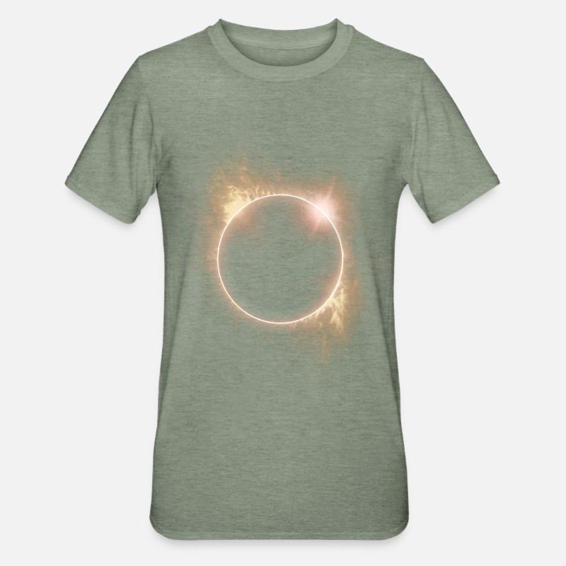 SOLAR ECLIPSE ASTRONOMY LOVERS - Unisex Polycotton T-Shirt - heather military green