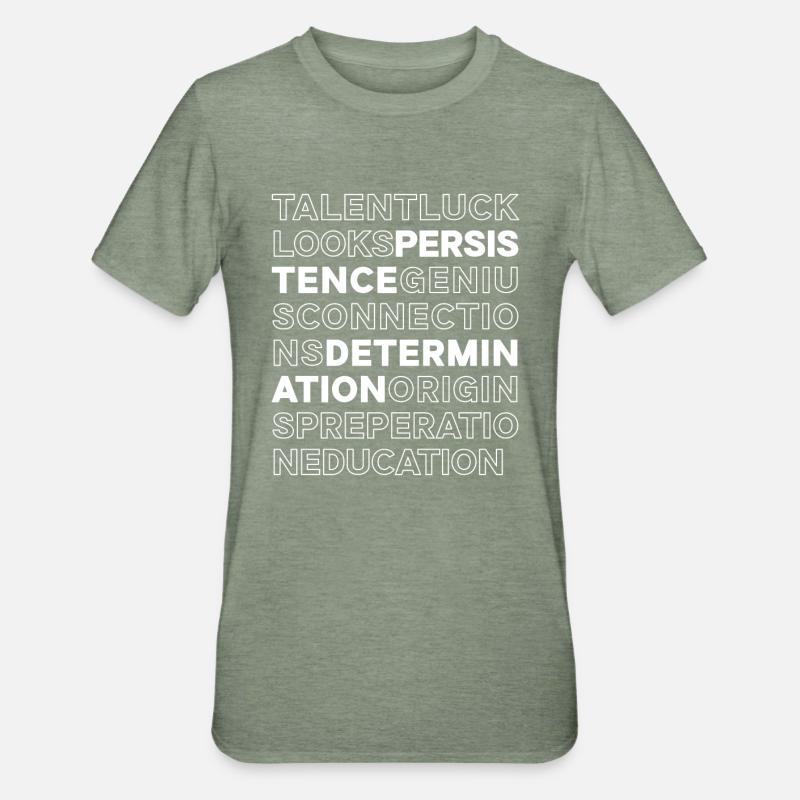 Perseverance and determination - Unisex Polycotton T-Shirt - heather military green