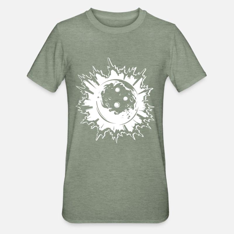 Dessin de bowling - T-shirt polycoton Unisexe - vert kaki chiné
