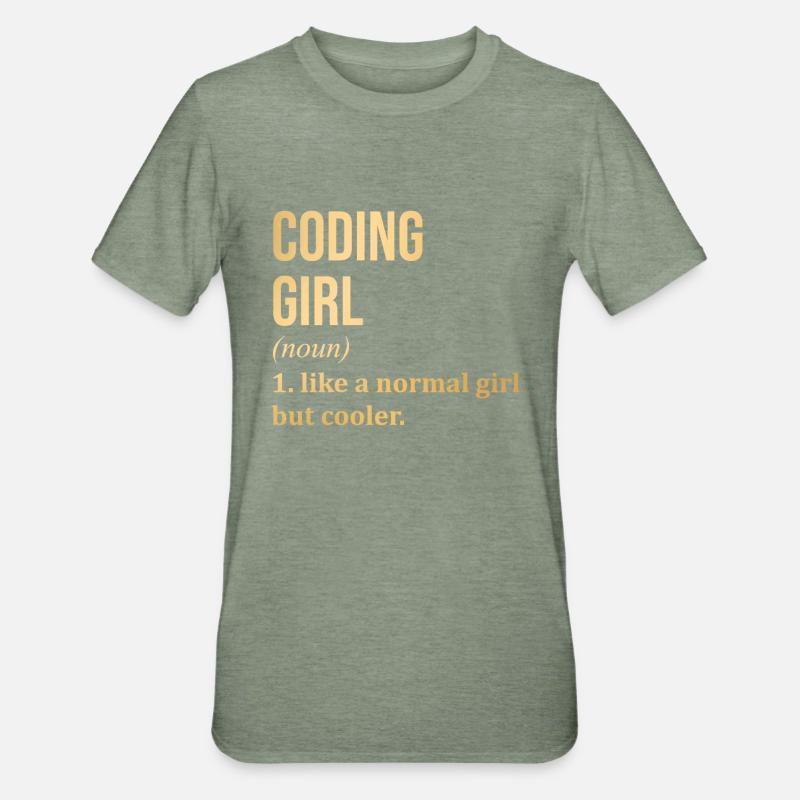 codage - T-shirt polycoton Unisexe - vert kaki chiné