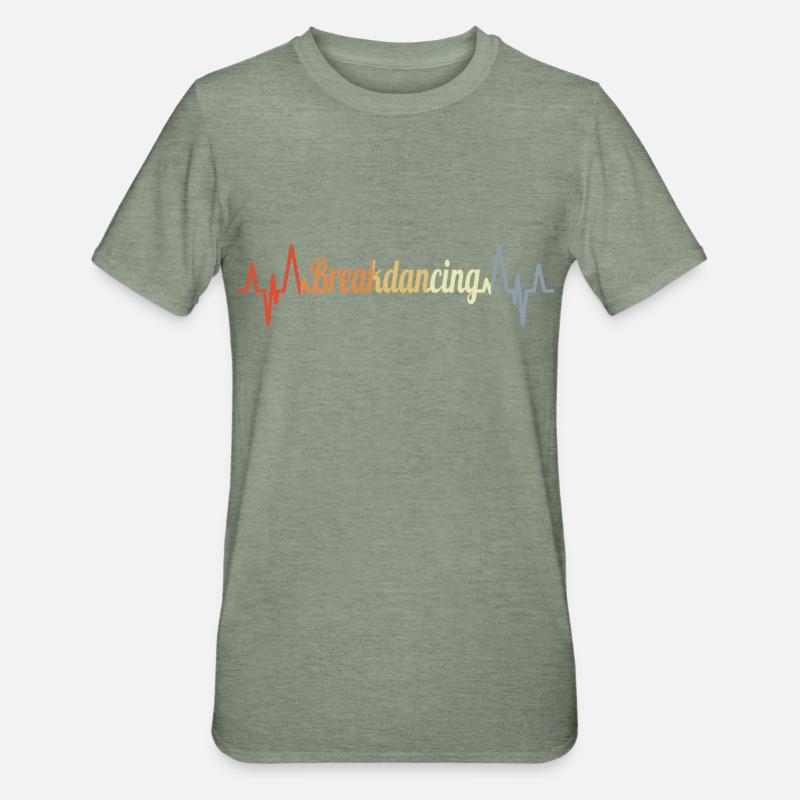 Breakdance Palpitations cardiaques - T-shirt polycoton Unisexe - vert kaki chiné