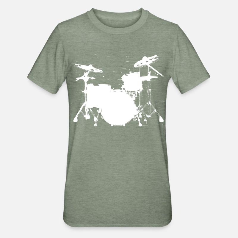 Dessin de pièges - T-shirt polycoton Unisexe - vert kaki chiné