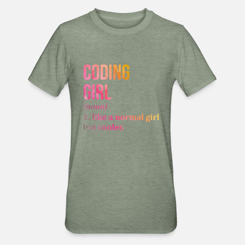 Coding - Unisex Polycotton T-Shirt - heather military green