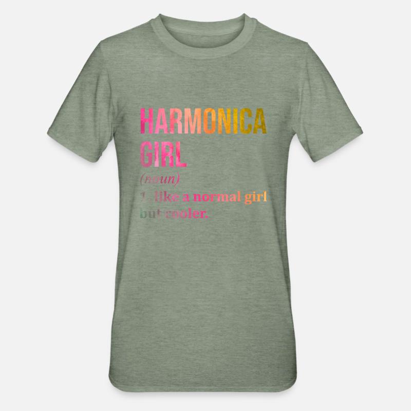 Harmonica - Unisex Polycotton T-Shirt - heather military green