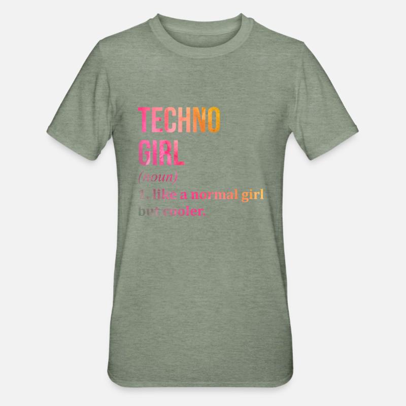 techno - T-shirt polycoton Unisexe - vert kaki chiné