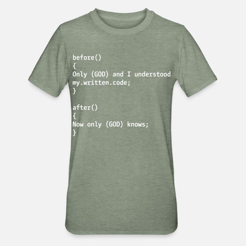 Programmer Joke - Unisex Polycotton T-Shirt - heather military green