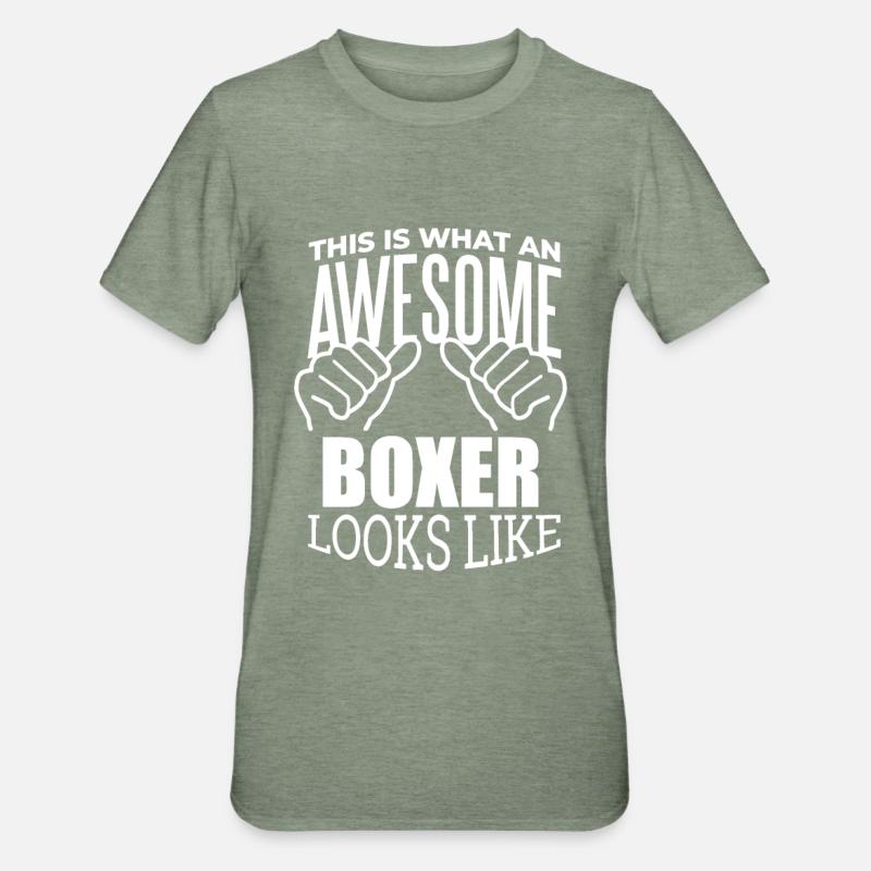 Boxen - Unisex Polycotton T-Shirt - Militärgrün meliert