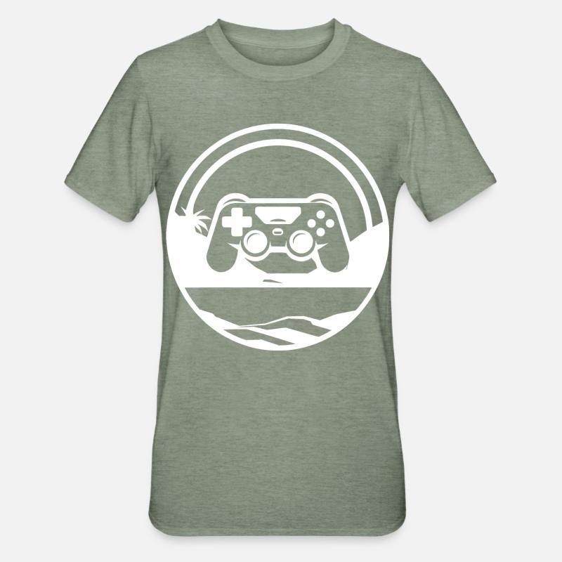 Graphismes de jeux vidéo - T-shirt polycoton Unisexe - vert kaki chiné