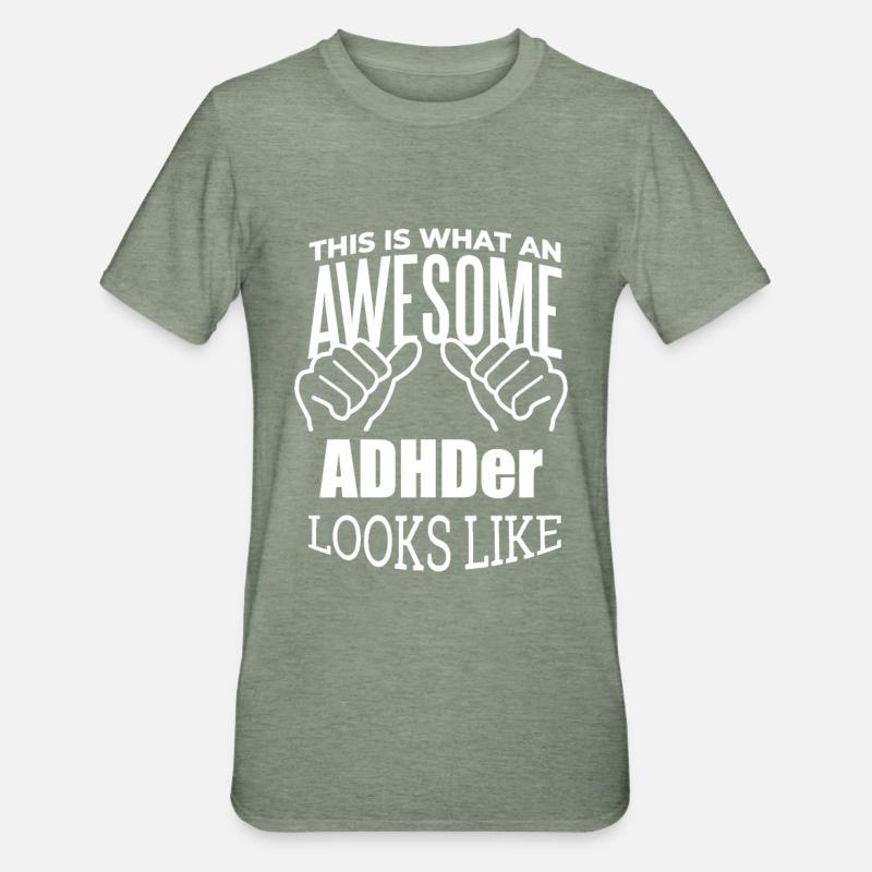 ADHS - Unisex Polycotton T-Shirt - Militärgrün meliert