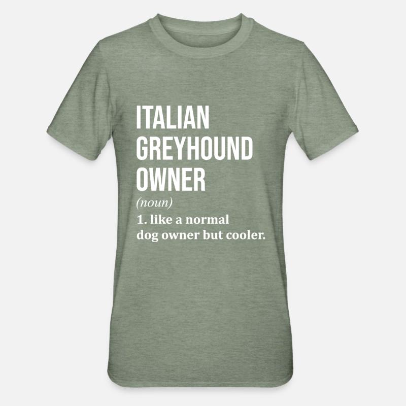 Windhund - Unisex Polycotton T-Shirt - Militärgrün meliert
