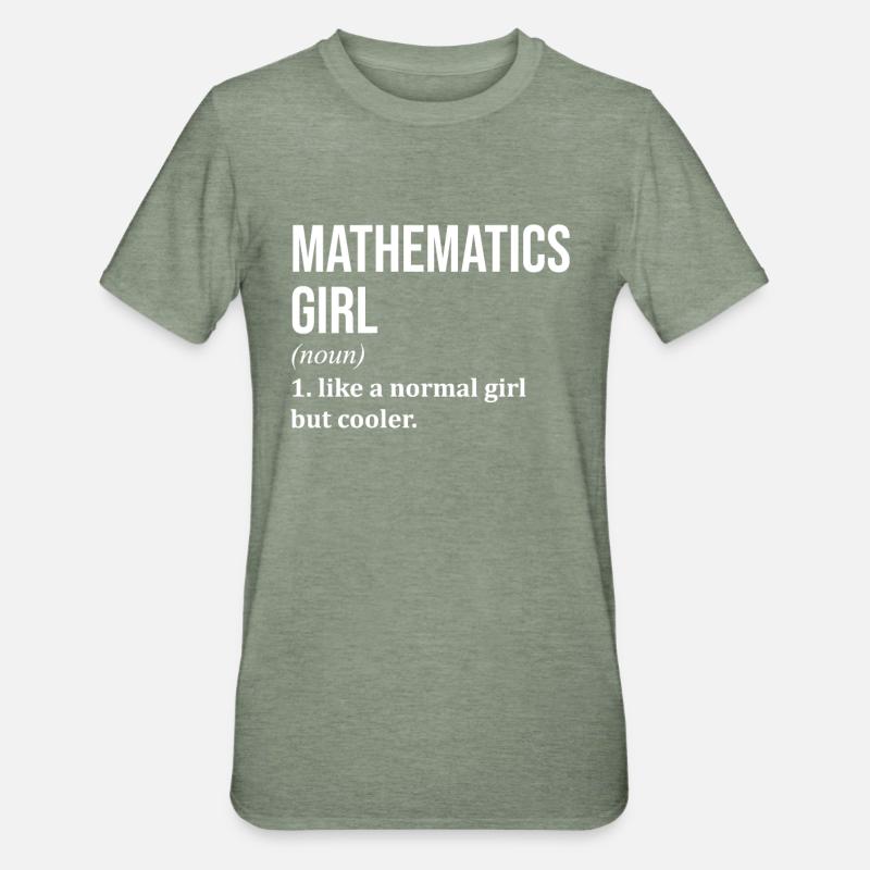 Mathe - Unisex Polycotton T-Shirt - Militärgrün meliert