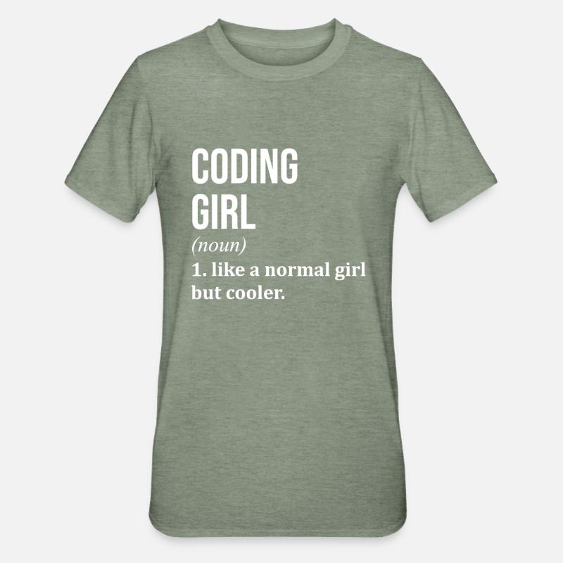 Coding - Unisex Polycotton T-Shirt - heather military green