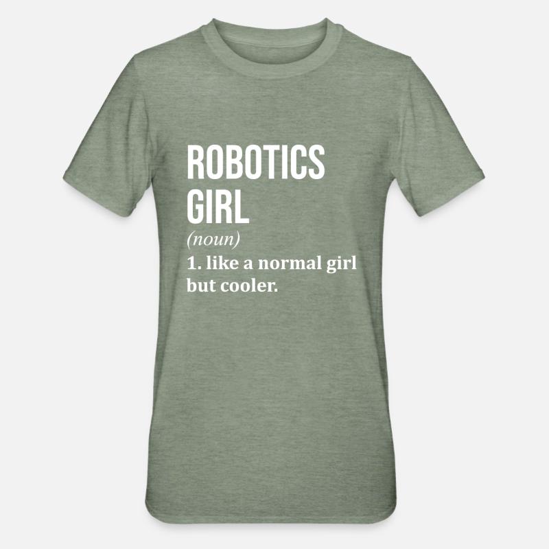 Robotertechnik - Unisex Polycotton T-Shirt - Militärgrün meliert