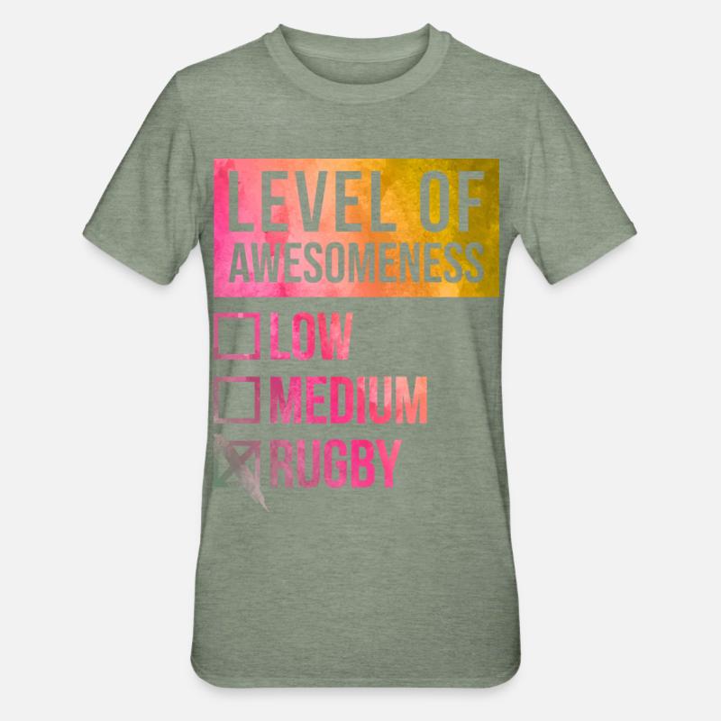 Rugby - Unisex Polycotton T-Shirt - heather military green