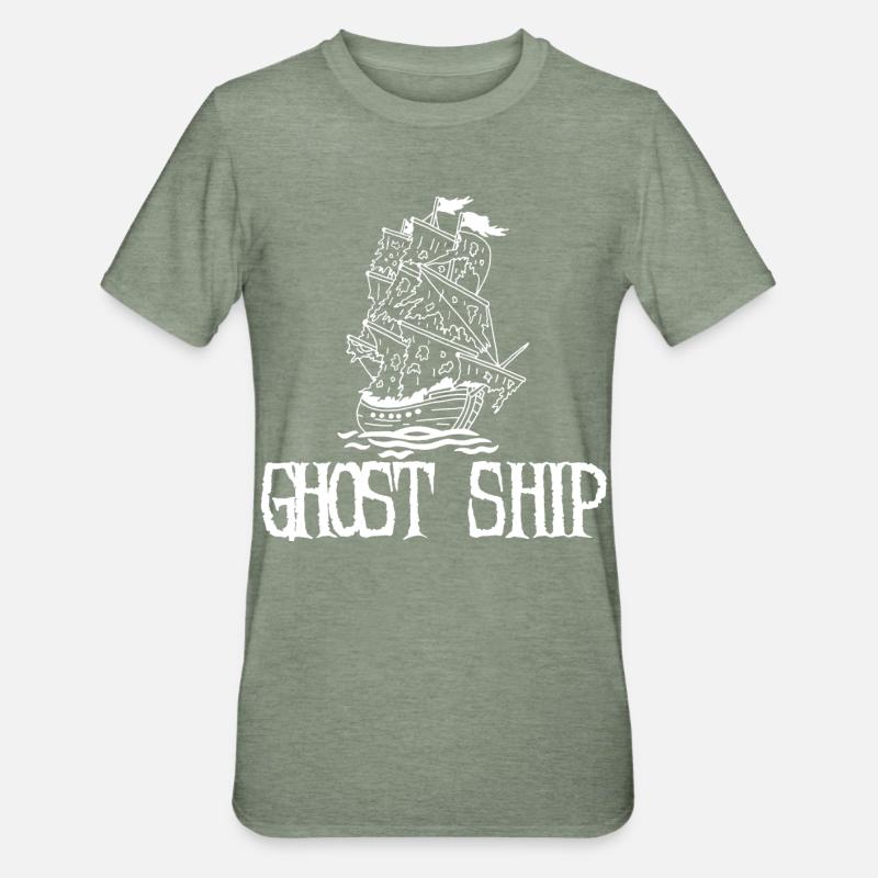 Geisterschiff - Unisex Polycotton T-Shirt - Militärgrün meliert
