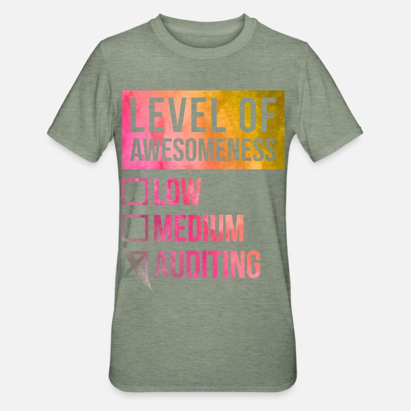 Audit - T-shirt polycoton Unisexe - vert kaki chiné