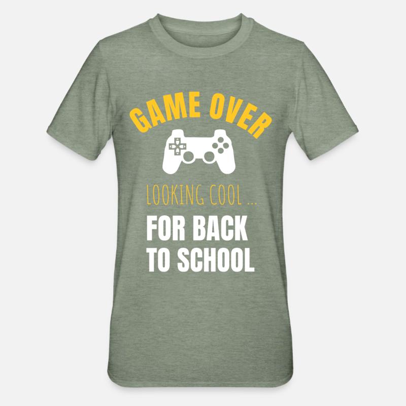 Début de l’école - T-shirt polycoton Unisexe - vert kaki chiné