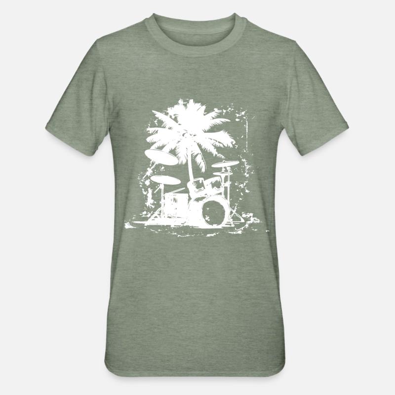 Percussion - T-shirt polycoton Unisexe - vert kaki chiné