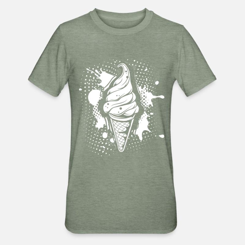 Glace molle - T-shirt polycoton Unisexe - vert kaki chiné