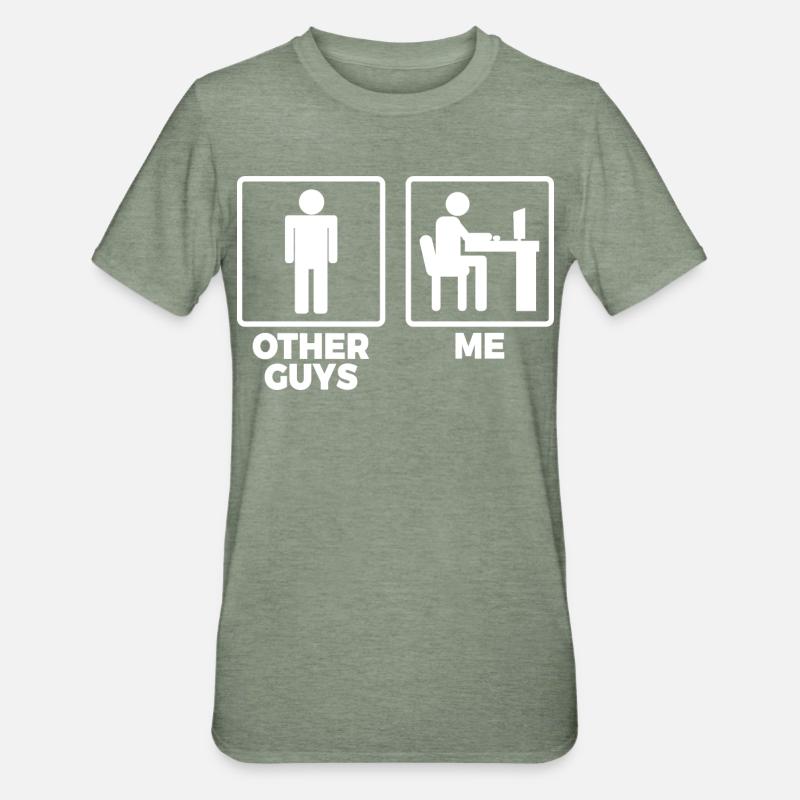 Software Engineer Stick Figures - Unisex Polycotton T-Shirt - heather military green