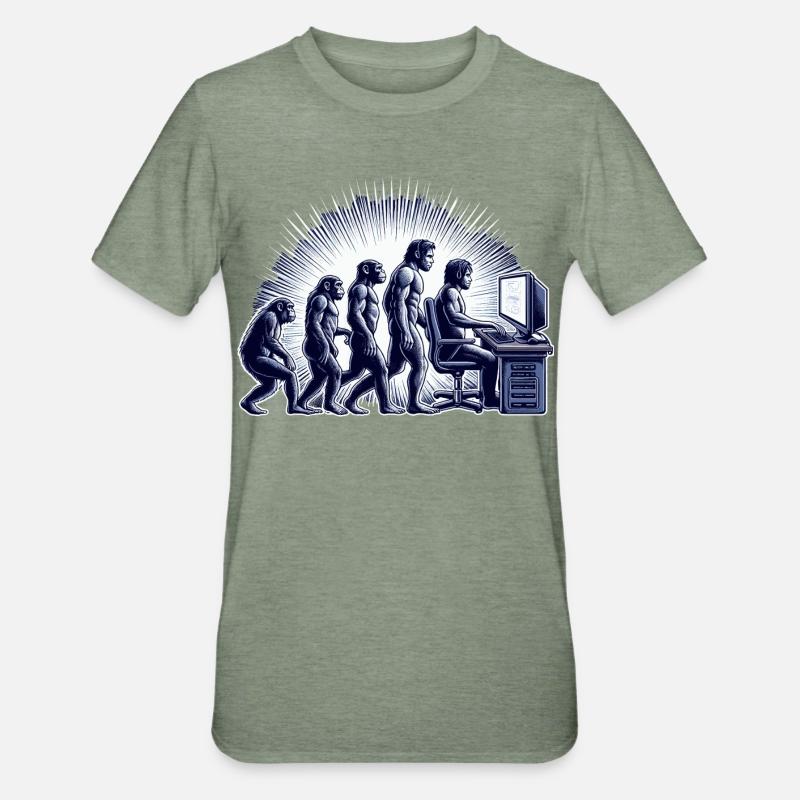 GAMING EVOLUTION - Unisex Polycotton T-Shirt - heather military green