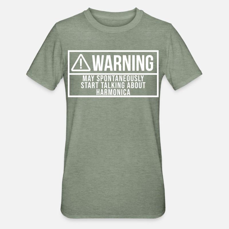 harmonica - T-shirt polycoton Unisexe - vert kaki chiné