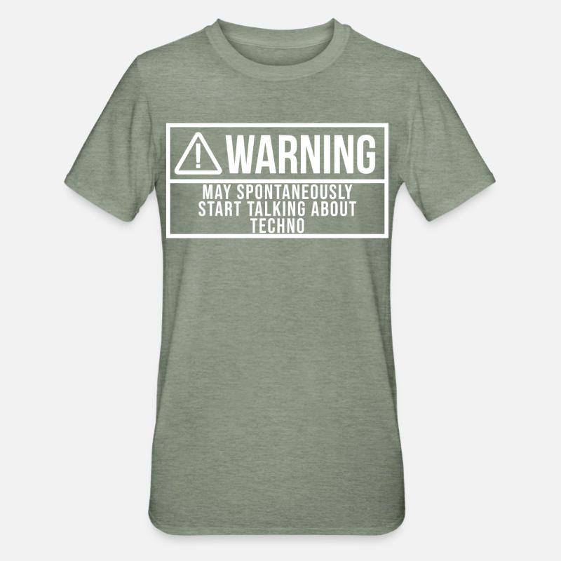 techno - T-shirt polycoton Unisexe - vert kaki chiné