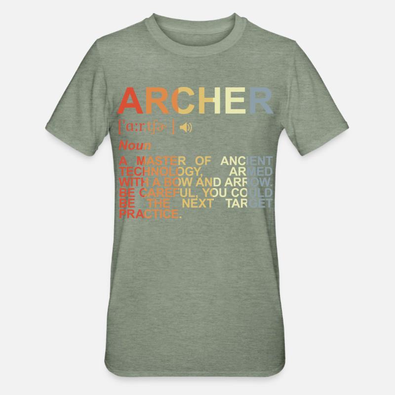Archer Explication des termes - T-shirt polycoton Unisexe - vert kaki chiné