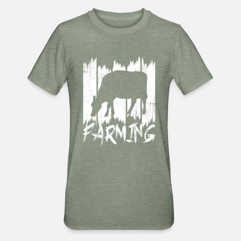 Rinderbauer - Unisex Polycotton T-Shirt - Militärgrün meliert