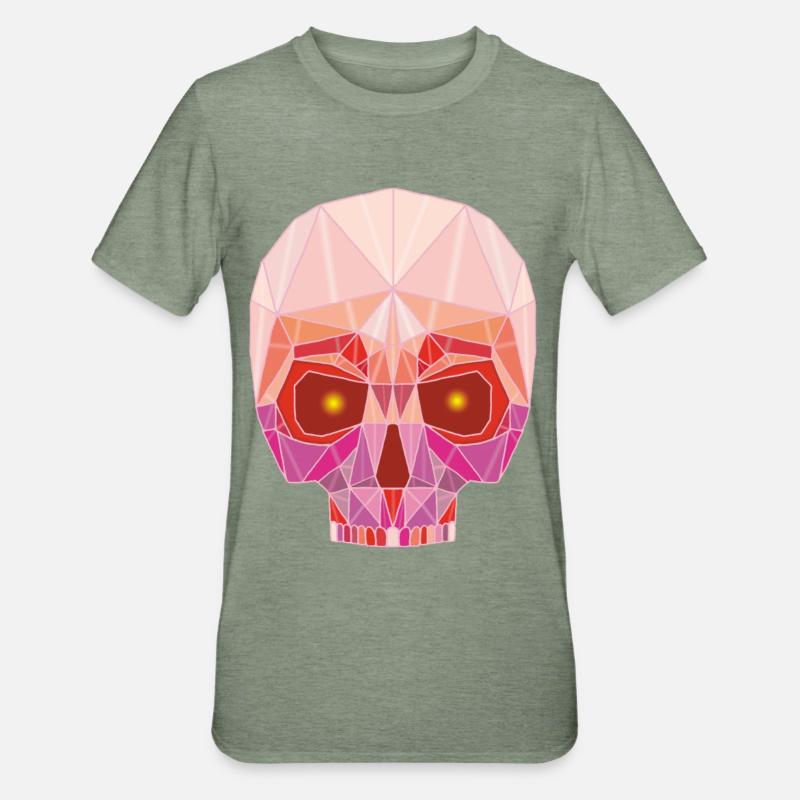 Ruby Skull - Unisex Polycotton T-Shirt - heather military green