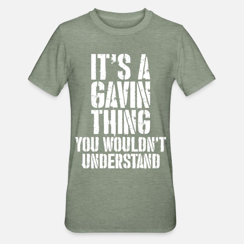 It's a gavin thing - Unisex Polycotton T-Shirt - heather military green