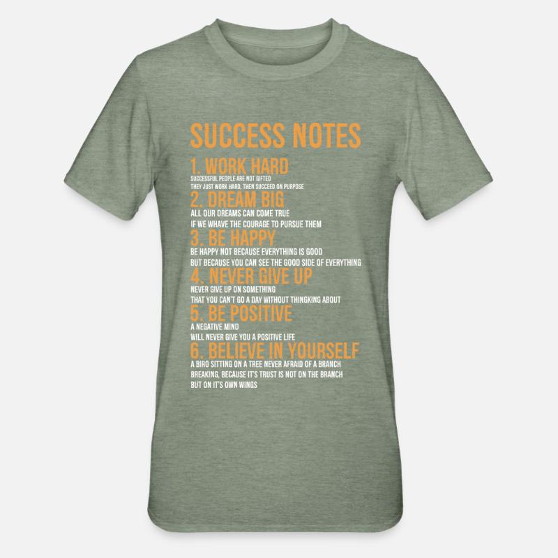 Notes de réussite - T-shirt polycoton Unisexe - vert kaki chiné