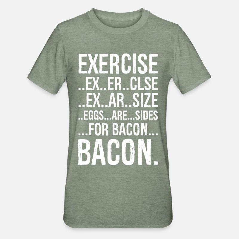 Exercice bacon - T-shirt polycoton Unisexe - vert kaki chiné