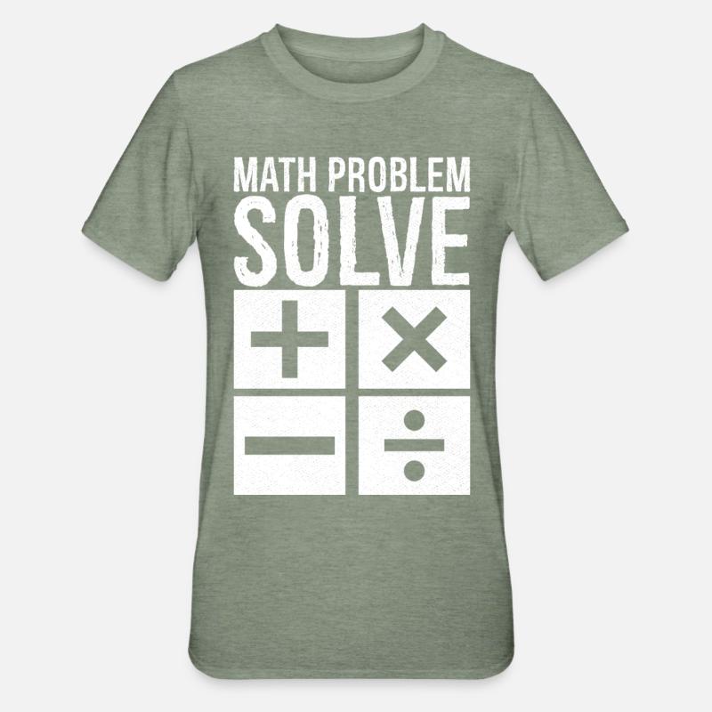 résolution de problème mathématique - T-shirt polycoton Unisexe - vert kaki chiné