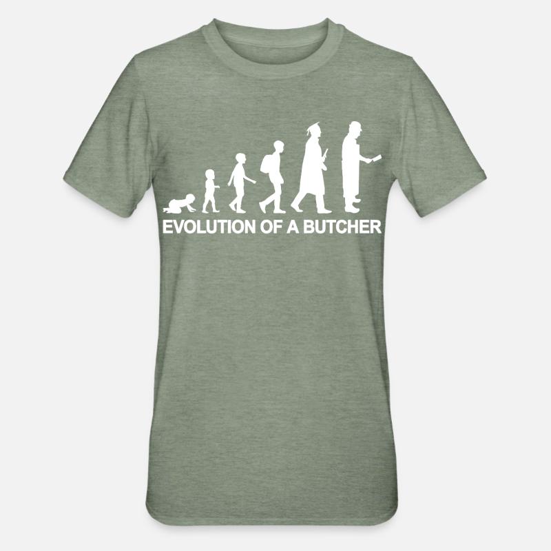 Boucher Evolution - T-shirt polycoton Unisexe - vert kaki chiné