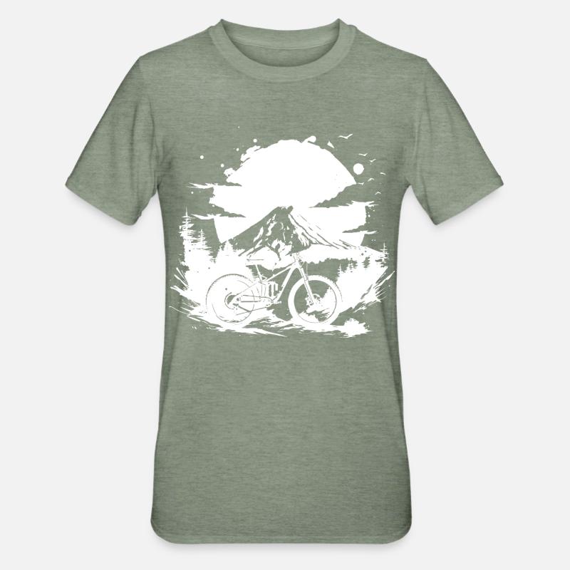 Vtt - T-shirt polycoton Unisexe - vert kaki chiné