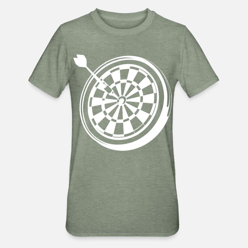 Dessin de fléchettes - T-shirt polycoton Unisexe - vert kaki chiné