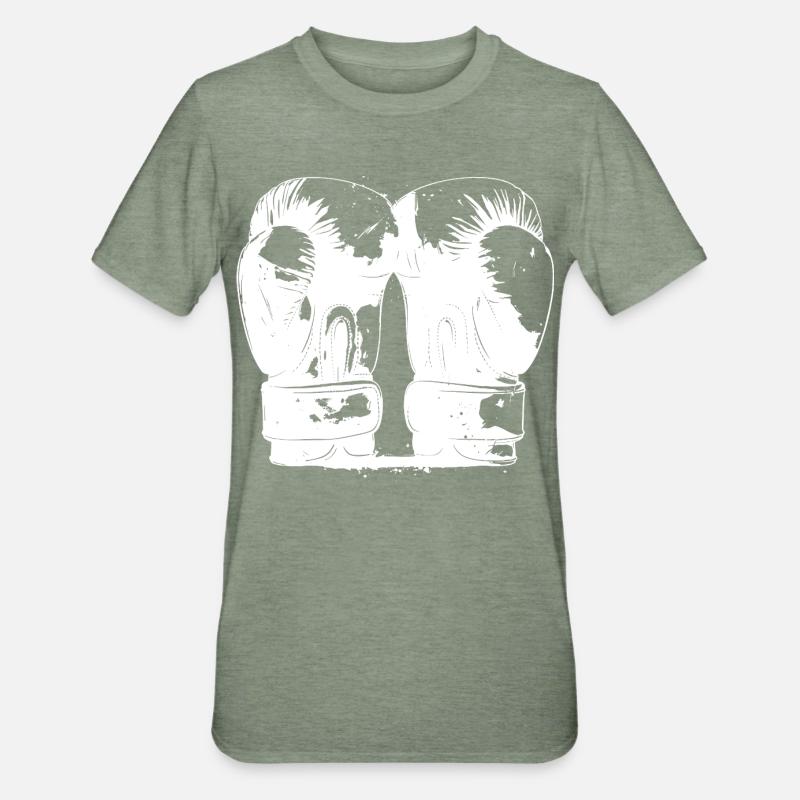 Boxhandschuhe - Unisex Polycotton T-Shirt - Militärgrün meliert