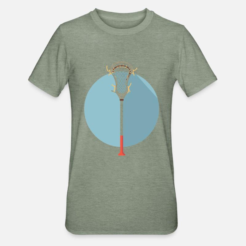 Graphique du bâton de crosse - T-shirt polycoton Unisexe - vert kaki chiné