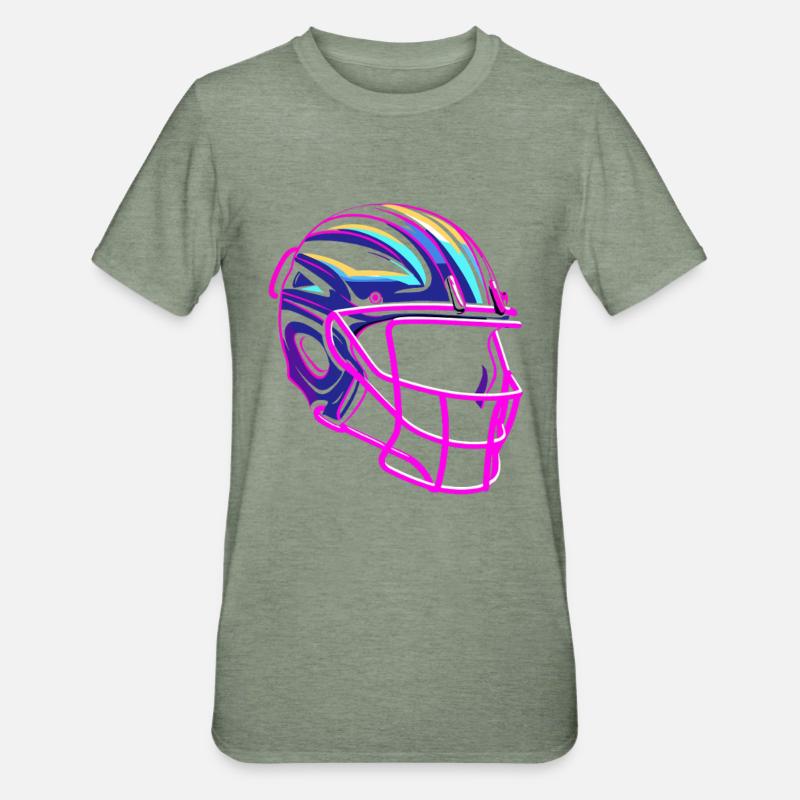 Casque de crosse Synthwave - T-shirt polycoton Unisexe - vert kaki chiné