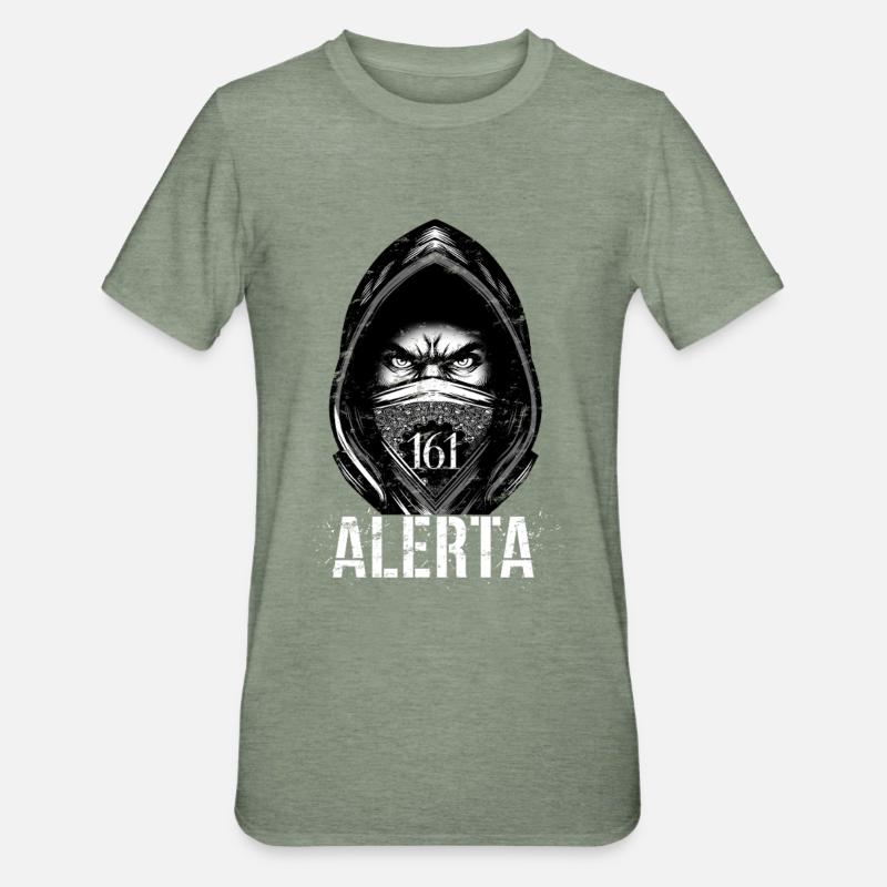 Alerte 161 | Déclaration de l’activiste - T-shirt polycoton Unisexe - vert kaki chiné