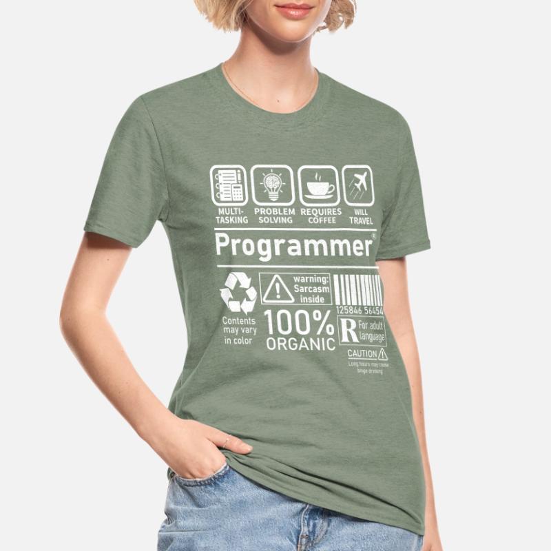 Programmer multi tasking problem solving requires Unisex Polycotton T-Shirt