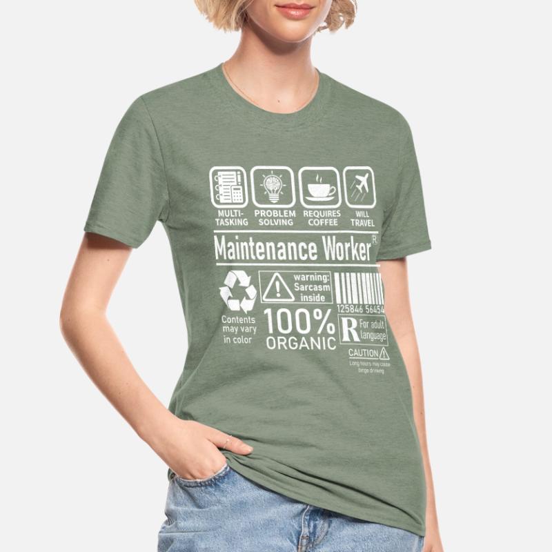 Maintenance Worker multi tasking problem solving Unisex Polycotton T-Shirt