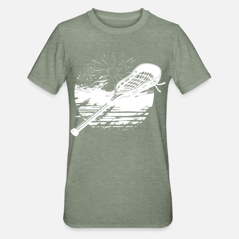 Graphique du bâton de crosse - T-shirt polycoton Unisexe - vert kaki chiné