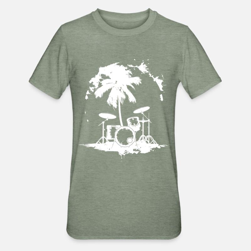 Percussion - T-shirt polycoton Unisexe - vert kaki chiné