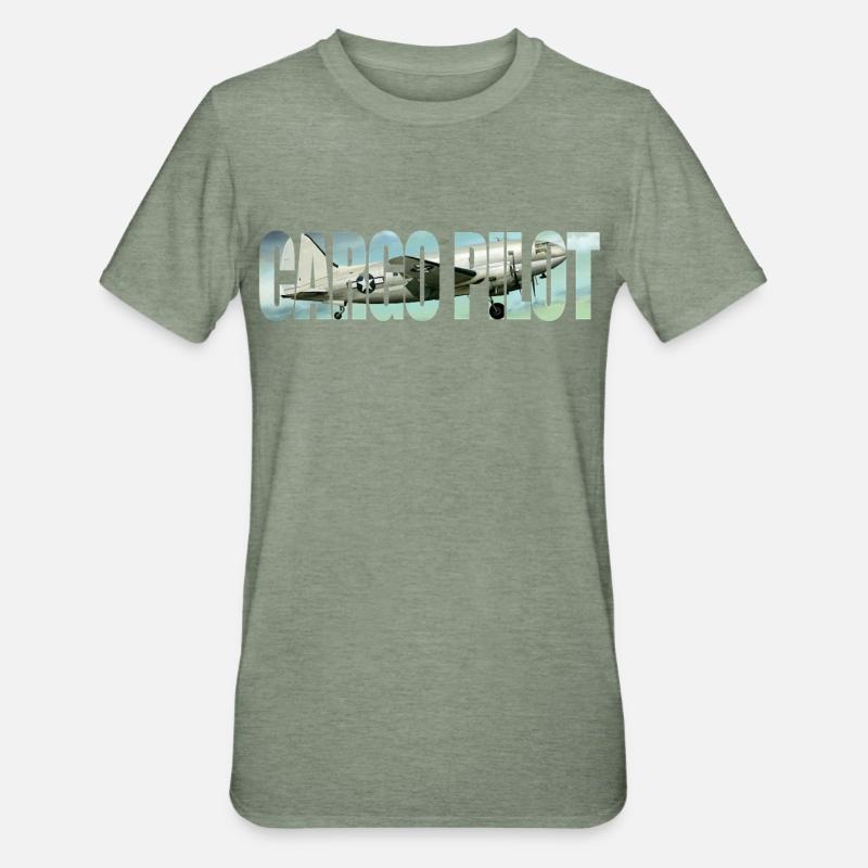 Pilote cargo C-46 - T-shirt polycoton Unisexe - vert kaki chiné