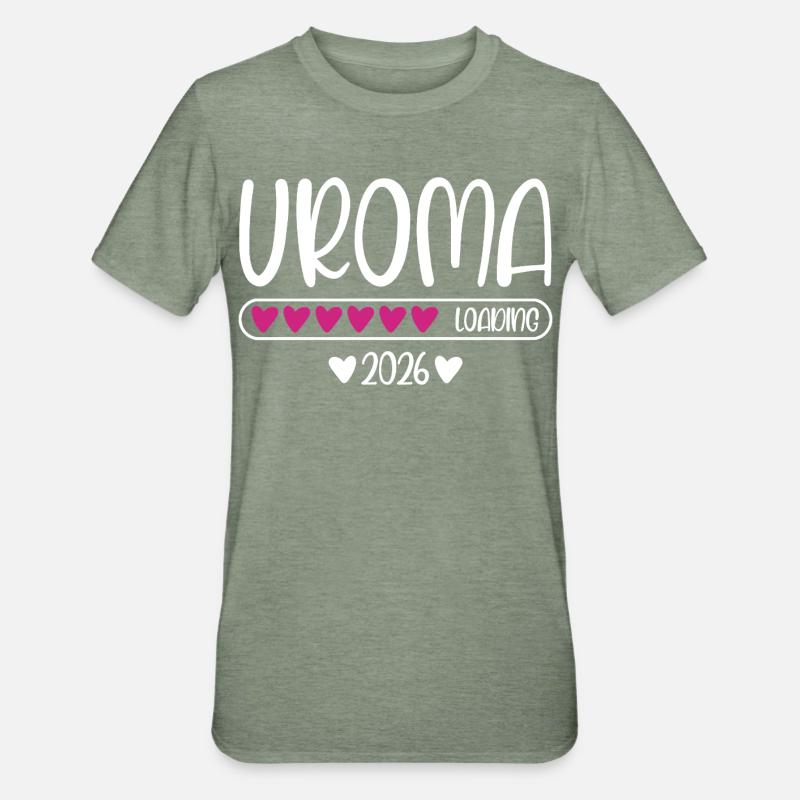 Uroma 2026 loading - Unisex Polycotton T-Shirt - Militärgrün meliert