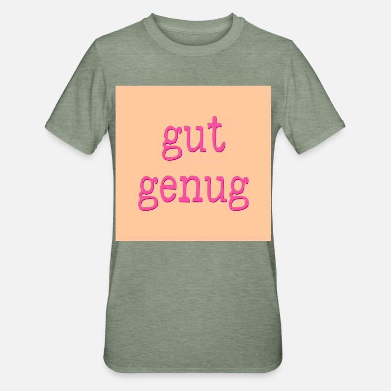 nervensystem gut genug - Unisex Polycotton T-Shirt - Militärgrün meliert