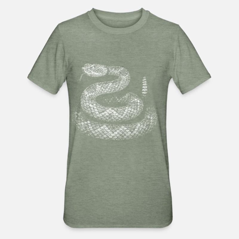 Snake - Unisex Polycotton T-Shirt - heather military green