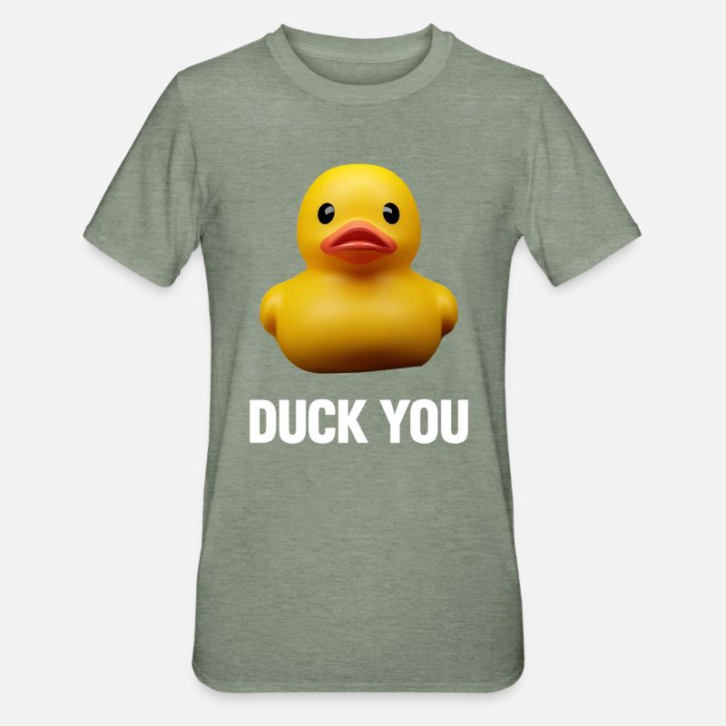 Canard ou - T-shirt polycoton Unisexe - vert kaki chiné